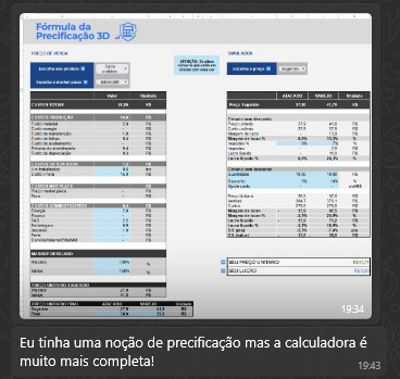 Depoimento de aluno sobre calculadora completa