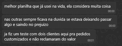 Depoimento de aluno sobre melhor planilha que já usou